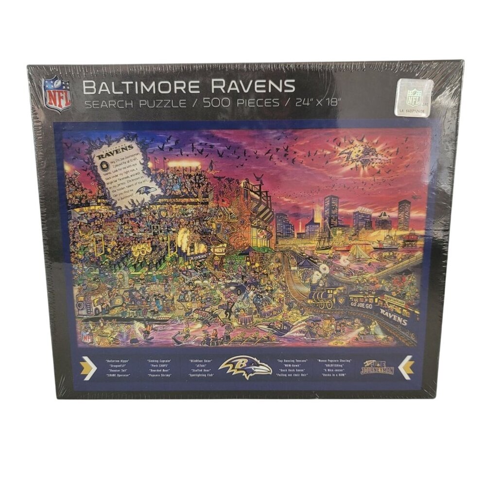 NFL Baltimore Ravens Search Adventure Puzzle 500 Pieces Joe Journeyman NEW